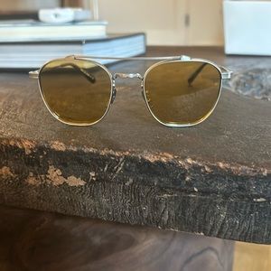 Oliver Peoples mandeville sunglasses. Custom made with amber lenses. BRAND NEW.